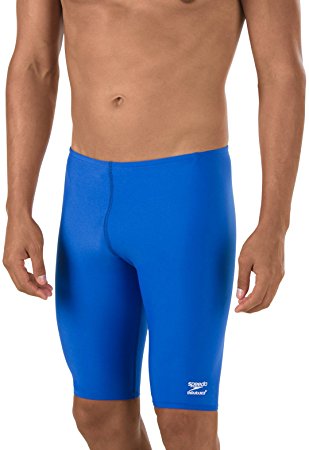 Speedo Men's Endurance  Polyester Solid Jammer Swimsuit