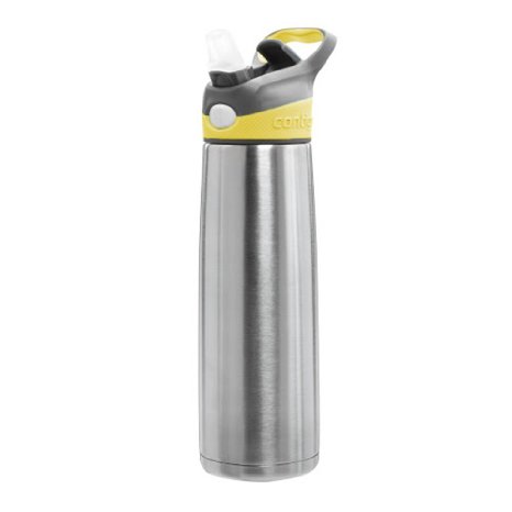 Contigo Autospout Sheffield Vacuum-Insulated Stainless Steel Water Bottle, 22-Ounce (Lemon)