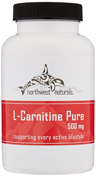 PacificNorthwest Naturals L-Carnitine Pure, Natural Mental Fatigue Fighter, Enhanced Recovery and Accepted Natural Fat Burning, 100 Capsules