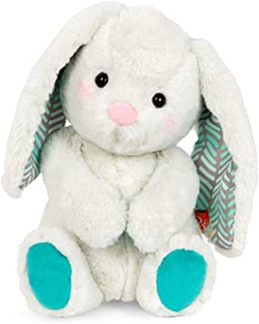 B. Toys – Happy Hues – Peppy-Mint Bunny – Soft & Cuddly Plush Bunny – Huggable Stuffed Animal Rabbit Toy – Washable – Babies, Toddlers, Kids