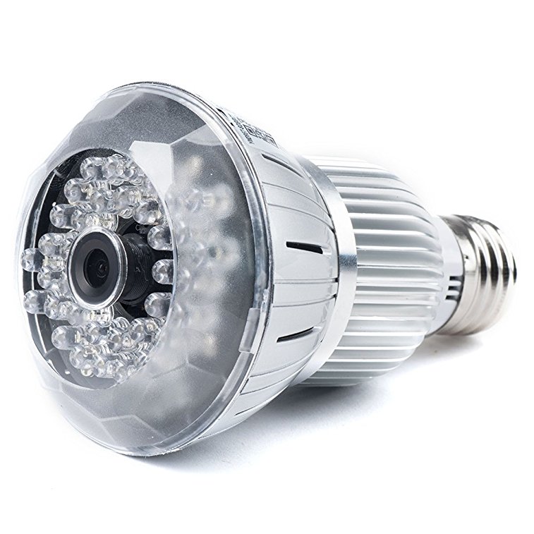 Guard Dog Security Wide Angle Concealed Wireless Wi-Fi Surveillance Lightbulb Camera, Silver