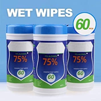 60PCS Wet Wipes for Toys,Disposable 75 Alcohol Car Cleaning Wet Wipes,Alcohol Swabs Pads Wipes Cleanser First Aid Home,Tableware, Fruits,Children's Toys,Electronics,Car Steering Wheel,Seat