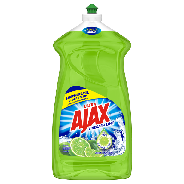 Ajax Ultra Liquid Dish Soap, Vinegar + Lime - 52 fluid ounce