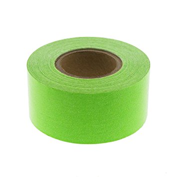 1" Fluorescent Green Color-Code, Clean-Remove Labeling Tape, Write On Surface | 500" Roll