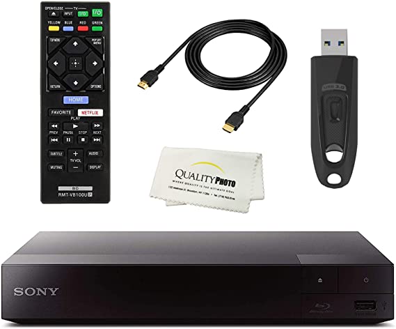 Sony BDP6700 4K Upscaling Blu-ray DVD Player Built in Wi-Fi - Remote Control - High Speed 4K HDMI Cable - Ultra USB Flash Drive 64GB