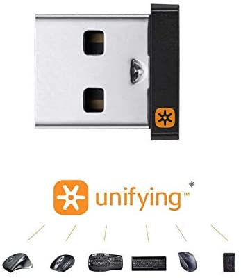 Newest Edition! Low Profile Tiny USB Unifying 3mm Pico Small Receiver, Connect Up to 6 Compatible Keyboards Combos Mice Mouse with Unifying Logo Orange Star Asterisk (See Product Images)