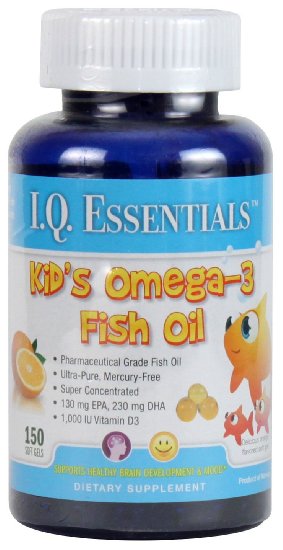 IQ Essentials Kids Omega-3 Fish Oil 150 Chew Softgels
