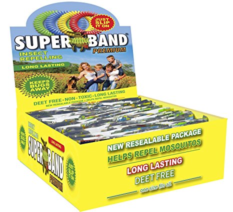 SuperBand Premium Insect Repellent Bracelets (50 Pack)