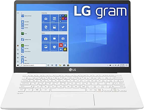 LG Gram Laptop - 14" Full HD IPS Display, Intel 10th Gen Core i5-1035G7 CPU, 8GB RAM, 256GB M.2 MVMe SSD, Thunderbolt 3, 18.5 Hour Battery Life - 14Z90N (2020)