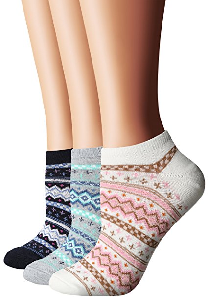 Flora&Fred Women's 3 Pair Pack Vintage Style Cotton No Show Socks