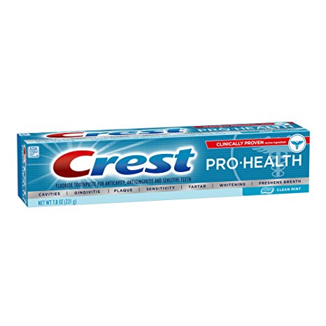 Crest Pro-Health Clean Mint Toothpaste 7.8 Oz (Pack of 4)