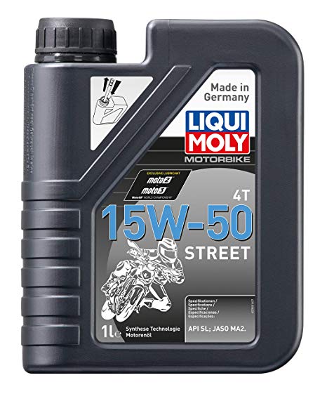 LIQUI MOLY 2555 Motorbike 15W-50 4T Street Synthetic Technology Engine Oil (1 Litre)