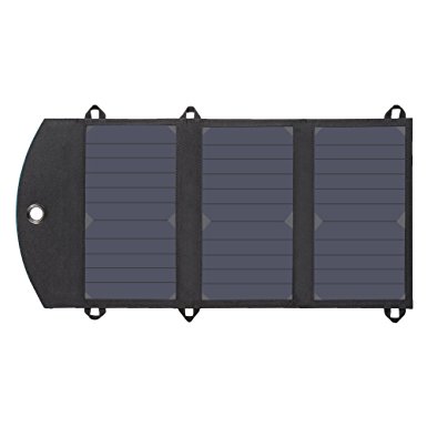 Hausbell SP18B 18W Outdoor Foldable Solar Charger with Dual Port（Black)