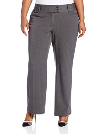 Rafaella Women's Plus-Size Curvy-Fit Gabardine Bootcut Trouser