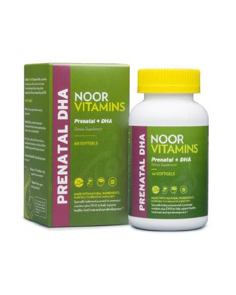 NoorVitamins Prenatal with DHA - 60 Softgels - Halal Vitamins
