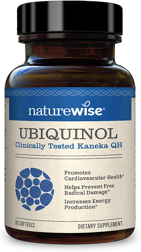 NatureWise Ubiquinol - with Kaneka Ubiquinol | CoQ10 for Heart, Liver, and Brain Health | Promotes Cardiovascular Health, Energy Production, Prevents Free Radical Damage [1 Month Supply - 30 Count]