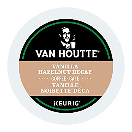 Van Houtte Vanilla Hazelnut Decaf Single Serve Keurig Certified Recyclable K-Cup pods for Keurig brewers, 24 Count