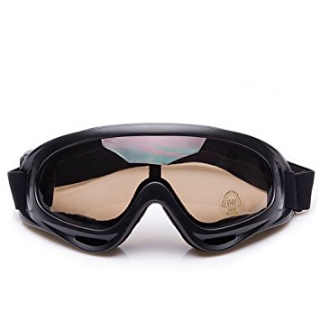 Motorcycle Goggles for Men Women,Airsoft Goggles UV400 Protective Light Anti-Glare Detachable Lenses Windproof Dustproof Ski Goggles Safety Goggles by Sposune