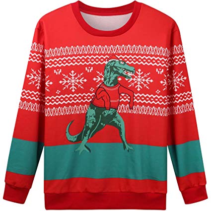 Hsctek Ugly Christmas Sweater Sweatshirt for Men Women