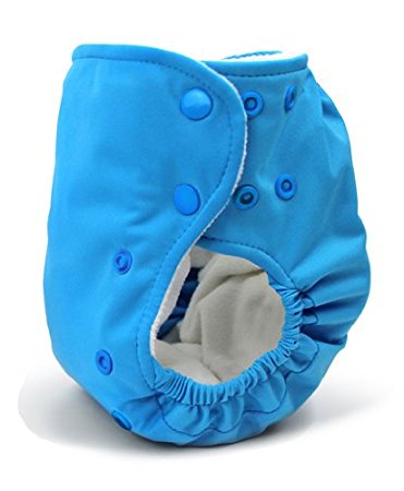 BabyKicks Basic Cloth Diaper Snap Closure, Azure