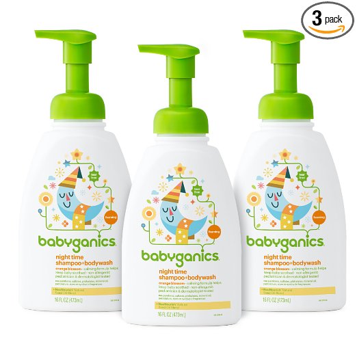 Babyganics Baby Shampoo   Body Wash, Orange Blossom, 16oz Pump Bottle (Pack of 3)