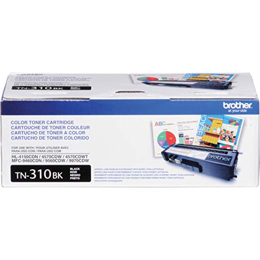 Brother Genuine TN-310BK (TN310BK) Black Toner Cartridge