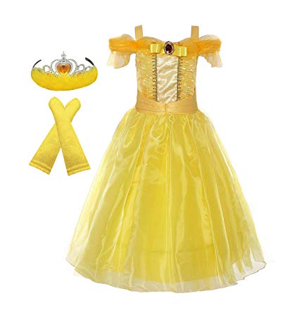 American Vogue Girls Princess Belle Dress up Costume & Accessory Play-Set