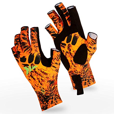 KastKing Sol Armis Fishing Gloves - UV Protection Sun Gloves - UPF50  Gloves - Sun Protection Gloves for Outdoor, Rowing, Kayaking, Hiking, Fingerless Fishing Gloves for Men & Women