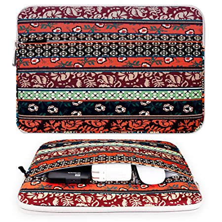 BOVKE Waterproof Bohemian Canvas Sleeve for 11-12 Inches Laptops