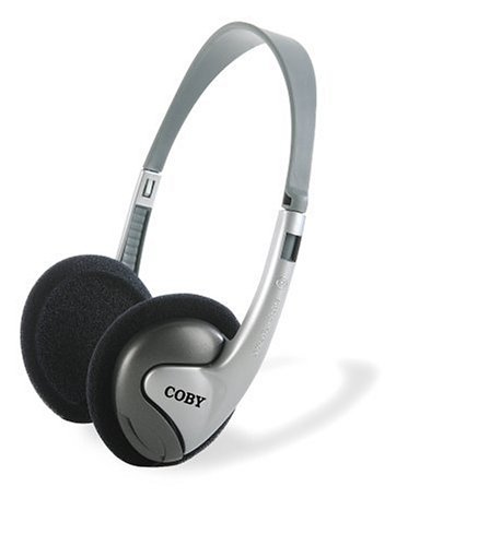 Coby CVH89 2-in-1 Combo Lightweight Stereo Headphones and Earphones, Silver (Discontinued by Manufacturer)