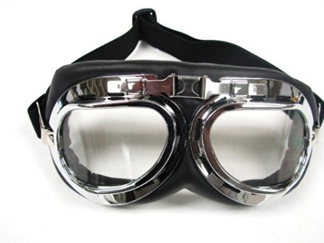 TMS WWII RAF Aviator Pilot Motorcycle Half helmet Goggles (TMS-33-6)