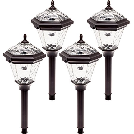 Westinghouse Adonia Stainless Steel Solar Path Lights 4 Pack (Remington Bronze)