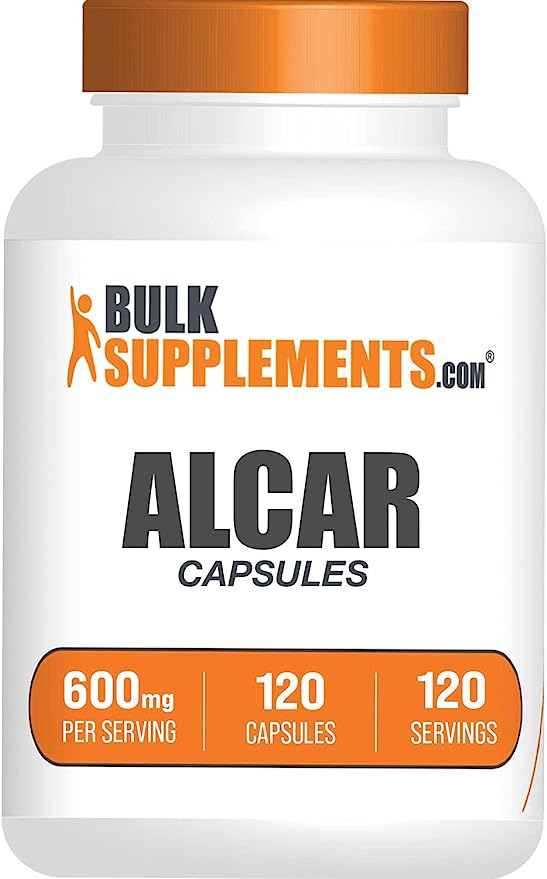 BULKSUPPLEMENTS.COM Acetyl L-Carnitine Capsules - ALCAR HCl - ALCAR 600mg - Carnitine Supplement - Acetyl-L-Carnitine - ALCAR Capsules - 1 Capsule per Serving - 120-Day Supply (120 Capsules)