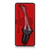 Deik Red Wine Aerating Pourer Bar Accessory Gift Set with Elegant Design Effective to Prevent Drips and Enhance the Taste of Wine Glass with Plastic and Rubber