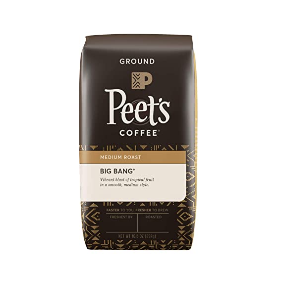 Peet's Coffee Big Bang, Medium Roast Ground Coffee, Big Bang, 10.5 Ounce