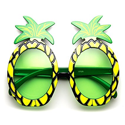 zeroUV - Pineapple Pina Colada Tropical Luau Beach Fun Party Fruit Sunglasses