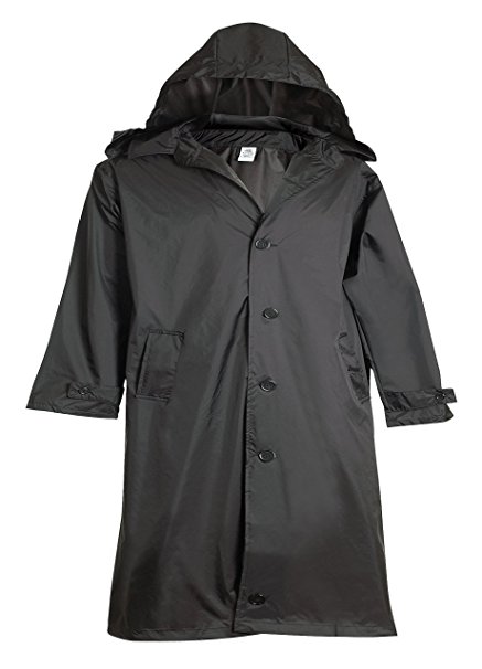 Fit Rite Men's 100% Nylon Raincoat-Zip in Hood-With Travel Pouch