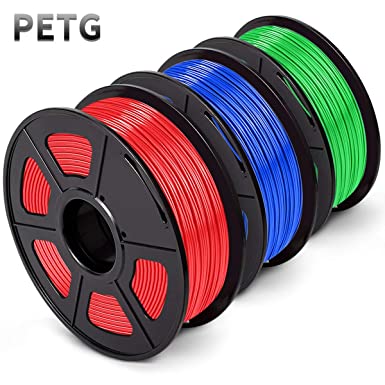 SUNLU PETG Filament 1.75mm, Fit FDM 3D Printer PETG 3D Filament Accuracy  /- 0.02 mm (1KG, 2KG, 3KG)