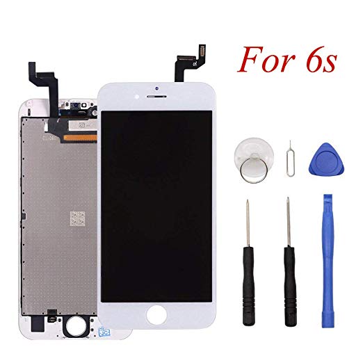 for iPhone 6s LCD Screen Replacement, Digitizer Display Touch Screen Glass Frame Assembly for iPhone 6s 4.7 inch- White