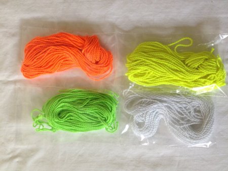 40 Yoyo String (10 Each - Florescent Lime Green, Yellow, Orange and White)