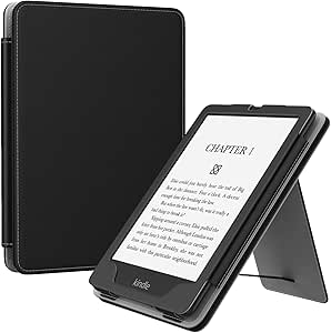 MoKo Case for 7"/6.8" Kindle Paperwhite(12th/11th Gen-2024/2021) and Kindle Paperwhite Signature Edition,Slim PU Shell Cover Case with Auto-Wake/Sleep for Kindle Paperwhite 2024, Black