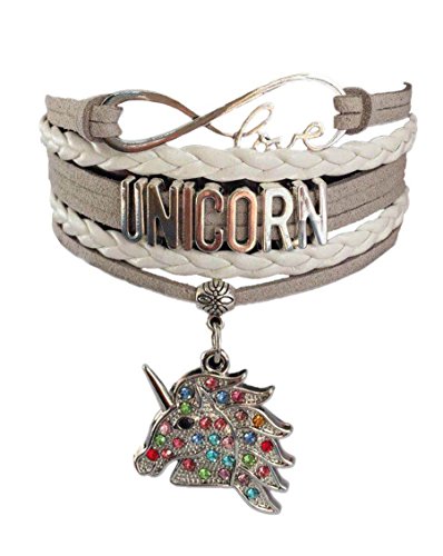 Cute Unicorn Bracelet Wristband Handmade Rainbow Jewelry Infinity Charm Gifts Party Favor 9 Styles