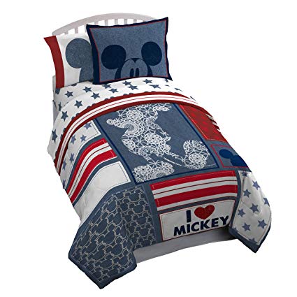 Disney Mickey Mouse Americana 5 Piece Full Bed In A Bag