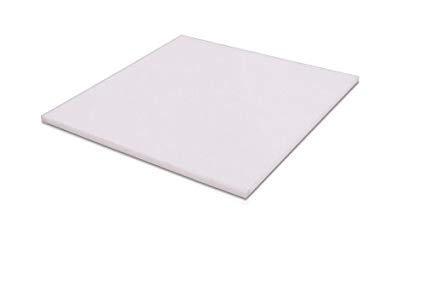 HDPE (High Density Polyethylene) Plastic Sheet 3/8" x 12" x 12" Natural