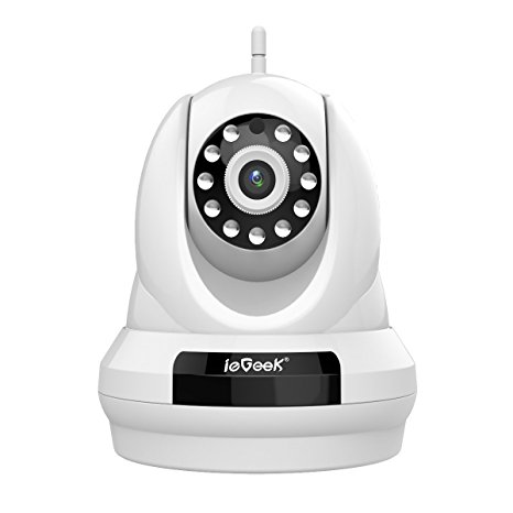 ieGeek 1080P Home IP Camera Wireless WiFi Indoor Video Monitoring Security Surveillance Pan/Tilt Camera with Night Vision Two-Way Audio Motion Detection (White)