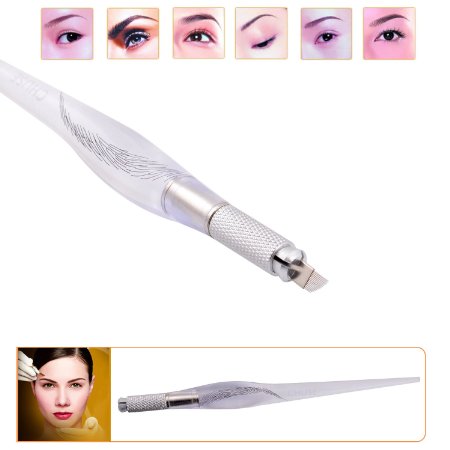 Chuse M3 2pcs/lot White Professional Manual Tattoo Permanent Makeup Eyebrow Pen with Unique Appearance Design
