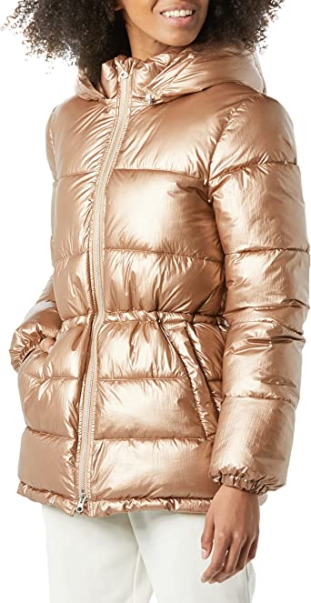 Amazon Essentials Women's Heavyweight Puffer Jacket with Drawstring Waist