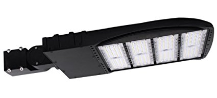 300 Watt NextGen LED Parking Lot Lights - 40,000 Lumen - Super Efficiency 130 Lumen to Watt - 5000K Bright White - Replaces 1000W Halide - LED Shoebox Lights - Slip Fit Mount - With photocell