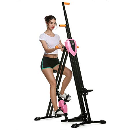ANCHEER Vertical Climber Folding Exercise Climbing Machine, Exercise Equipment Climber for Home Gym, Stair Stepper Exercise for Home Body Trainer