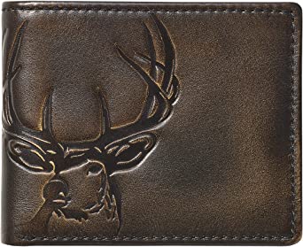 HOJ Co. DEER Bifold Wallet with Flip ID | Full Grain Leather With Hand Burnished Finish | Extra Capacity Men's Leather Wallet | Deer Wallet…